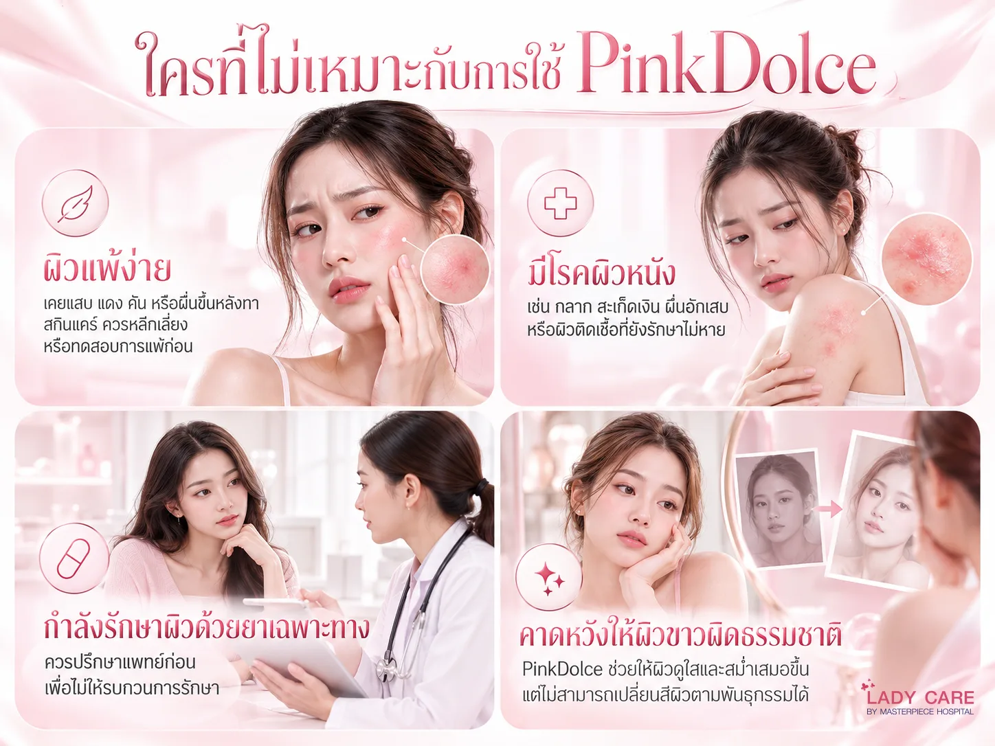 ใครทีไม่เหมาะกับการใช้ PinkDolce